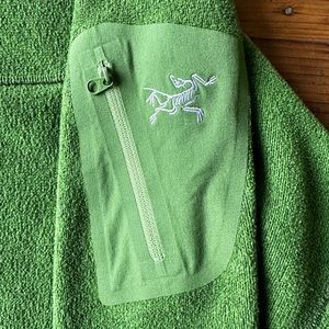 Arcteryx Full Zip Cardigan Style Jacket Lime Green